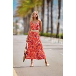 JANIRA DRESS  TIR. LONG  SUNSET BRUSH  1070169  PRINT  T.Md