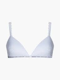 CALVIN  KLEIN  SUJETADOR   S/AROS  C/FOAM TRIANGULO   QF6199E-100  C.BLANCO  T.S