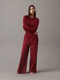 CALVIN  KLEIN  PIJAMA MUJER  M/L  QS7422E  C. GRANATE  T.M