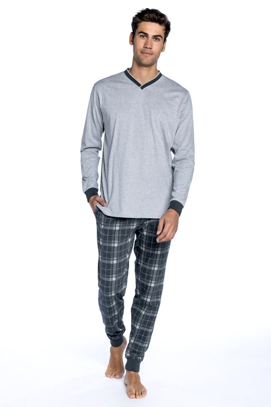 GUASCH  PIJAMA  HOMBRE  ALGODON  GRIS  D742  T.XL