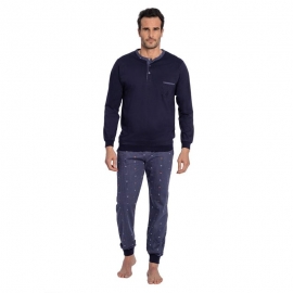 GUASCH  PIJAMA  HOMBRE  AZUL  GP161 D.707  T.M