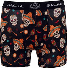 SACHA BOXER ALGODÓN  SA2101 C. ESTAMP/ CALAVERAS T.XS