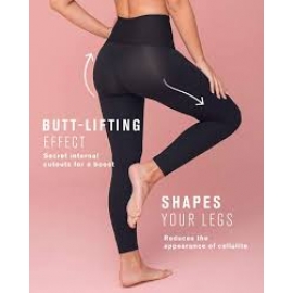 LEONISA ACTIVE  LEGGING  CONTROL  ABDOMEN 012916   NEGRO  T.M