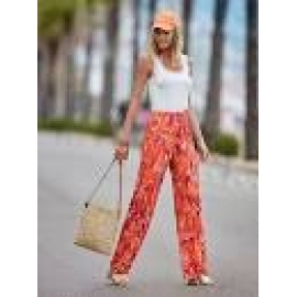 JANIRA PANTS LOO SUNSET BRUSH   1025460 C.ESTAMP/NARANJA   T.L