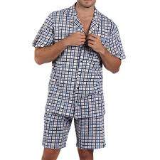 GUASCH PIJAMA HOMBRE M/C P/C ALGODÓN/TELA ABIERTO PY151 D871 C. CUADROS  T.3XL