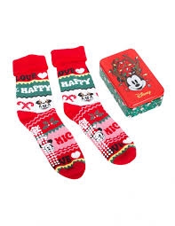 DISNEY CALCETIN SUELO ALG 21417/0 ROJO/NAVIDEÑO T.U