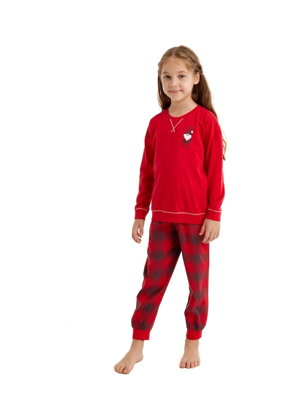 BLACKSPADE PIJAMA INV NIÑA P/L M/L 51634 ROJO/NAV. T.5/6 años