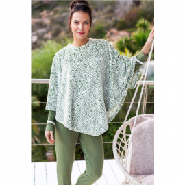 BARANDI  PONCHO 100%   POLIESTER KATE-31 VERDE T.M