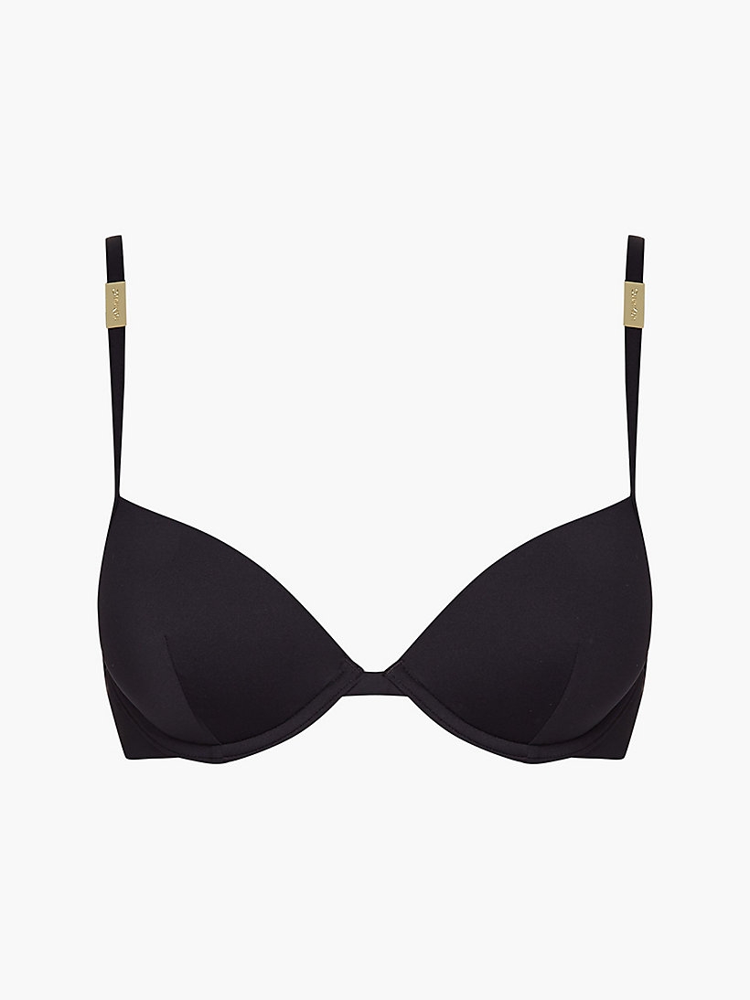 CALVIN KLEIN BIKINI COMPLETO C/AROS C/FOAM PUSH KW0KW01844 BEH NEGRO   T.100D