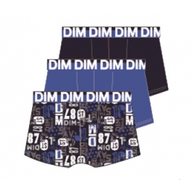 DIM BOXER NIÑO PACK3 ALG. D0BVN AZULES T.8 años