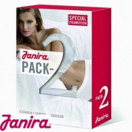 JANIRA BRAGUITAS PACK2 SLIP ESENCIAL ALG 1031637 NEGRO T.MD