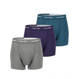 CALVIN KLEIN BOXER PACK/3 U2662G ITG GRIS/ TAUPE/AZUL T.XL