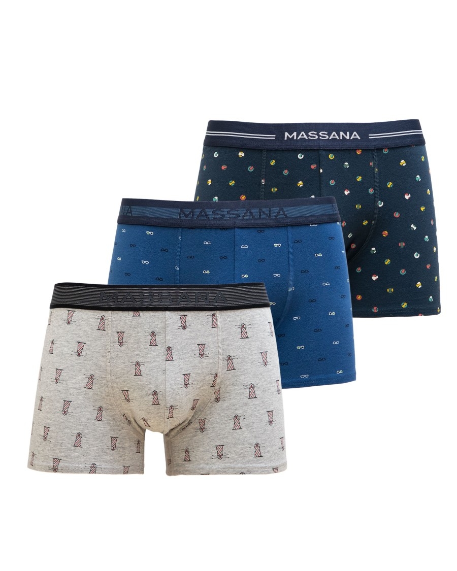 MASSANA BOXER PACK/3 ABIERTO ALG UP37380 COLORES T.XXL