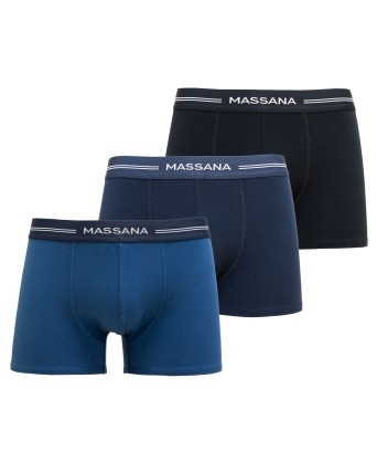 MASSANA BOXER PACK/3 ALG. UP37381 NG/AZ/AZ T. XXL