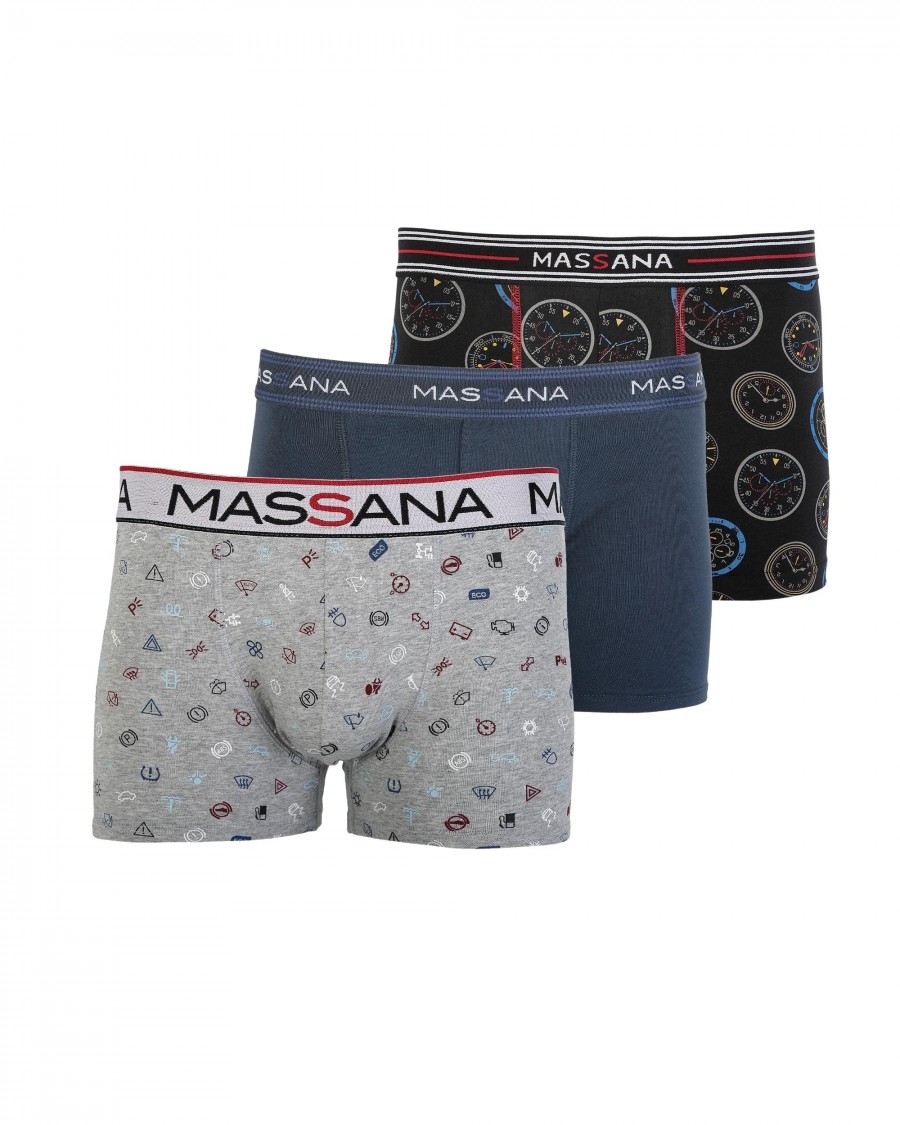 MASSANA BOXER   PACK 3  ALGODÓN  UP37354  C.ESTAMPADO T.M