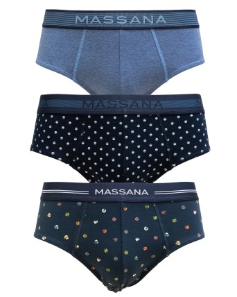 MASSANA SLIP PACK/3 ALG UP38358 NG/GR/AZ  T.XL
