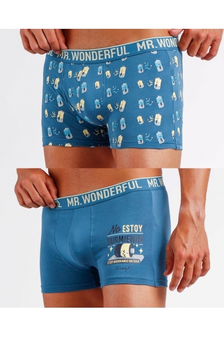 MR.WONDERFUL BOXER PACK/2 ALG 48414P-0 FANTASIA T.MD