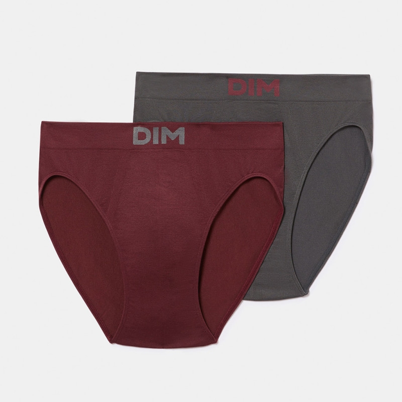 UNNO DIM  SLIP  HOMBRE PACK-2  D05HE  C. ROJO/MARR.  T.L/G/4