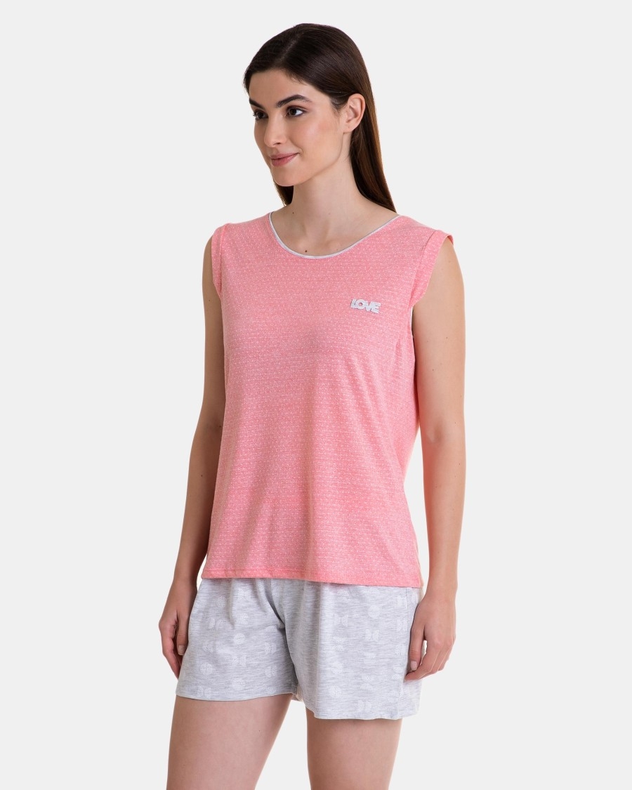 MASSANA PIJAMA MUJER  M/C  P/C    P241251  C.ROSA T.M