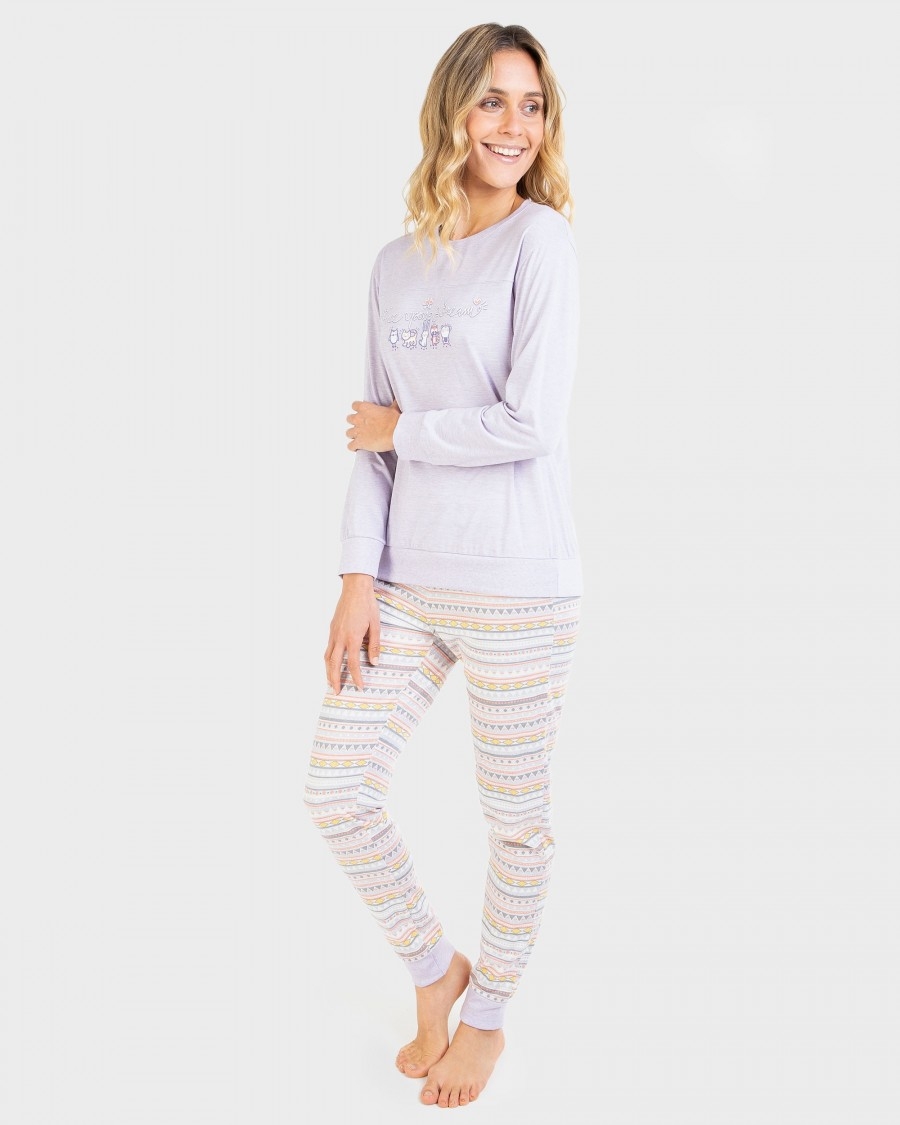 MASSANA PIJAMA MUJER INVIERNI P/L M/L P711238 MALVA T.L/G