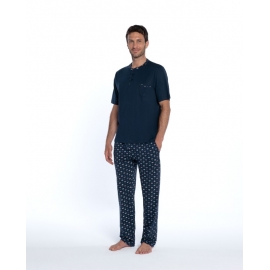 GUASCH PIJAMA HOMBRE M/C P/L GW161D725 C. MARINO   T.L