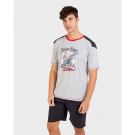 MASSANA  PIJAMA HOMBRE M/C  P/C P211321  GRIS   T.XL