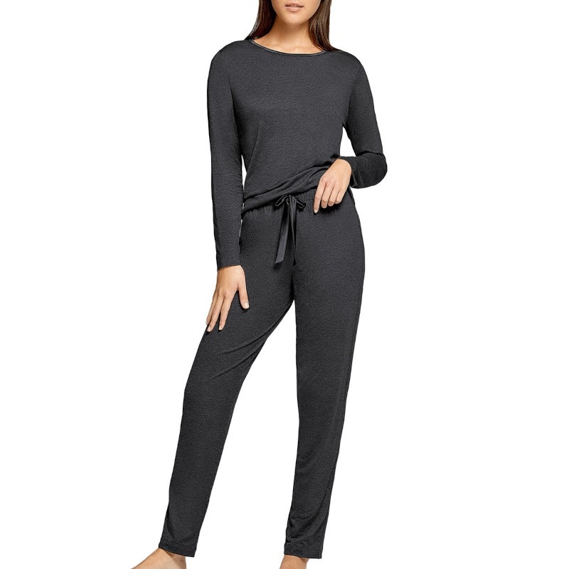 IMPETUS PIJAMA M/L P/L MUJER MODAL 8520H87 020 NEGRO  T.XL