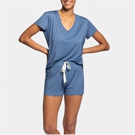 IMPETUS   PIJAMA MUJER  M/C P/C MODAL  IM8512L3000  C.AZUL T.L