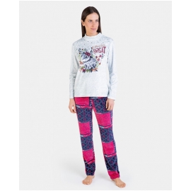 MASSANA  PIJAMA MUJER  M/L P/L  POLIESTER  P731211  C.VIGORÉ GRIS T.XL