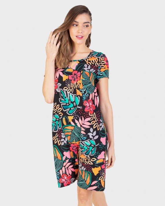 MASSANA VESTIDO  M/C  L217426   ESTAMPADO  T.XXL