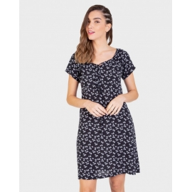 MASSANA VESTIDO M/C   L217438  C.NEGRO T-L