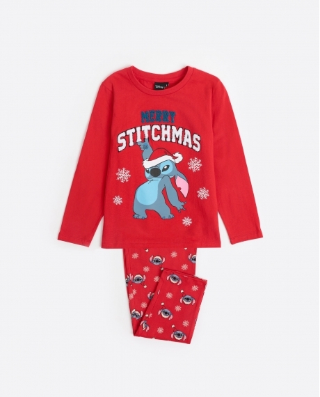 DISNEY  STITCH  PIJAMA  NIÑA   M/L  62684-0  C.ROJO T. 4