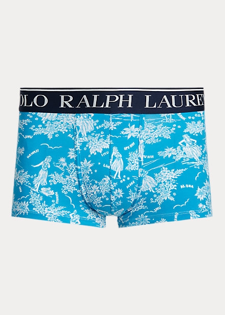 POLO RALPH  LAUREN  BOXER ALGODÓN 714830296003 C.AZUL CLARO /ESTAMP. PALMERAS T.L