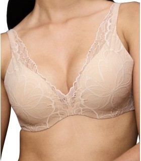 TRIUMPH SUJETADOR C/A-BODY MAKE-UP ILLUSION LACE WP PIEL T.100/D