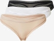 CALVIN  KLEIN  TANGA  PACK  /3  QD3802E-FIY   NEGRA  /BLANCA  / DUNE /T.L