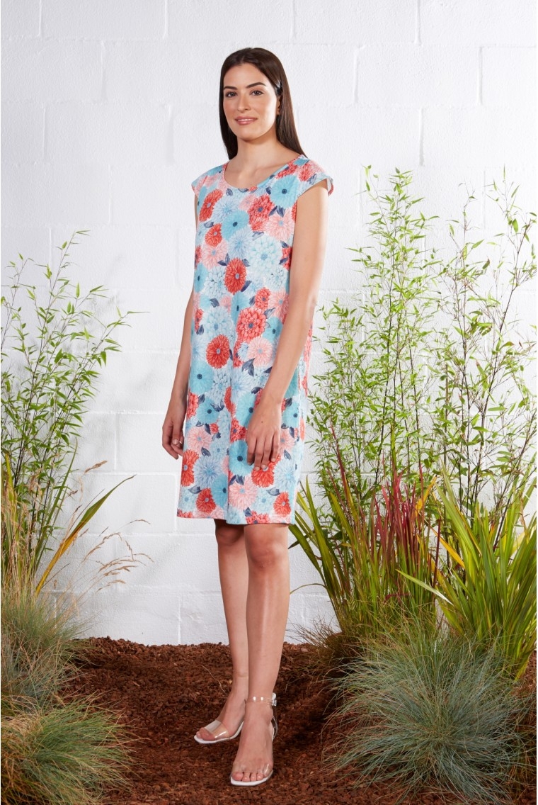 BELTY VESTIDO  M/C  21V-1075 J -83 ESTAMPADO/FLORES  T.XL