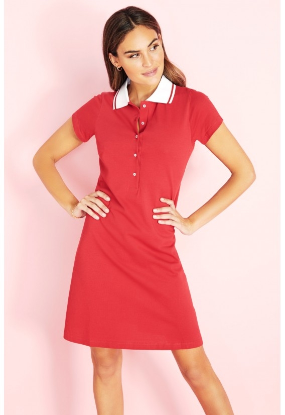 SELMARK  VESTIDO M/C  BG395  ROJO T.L