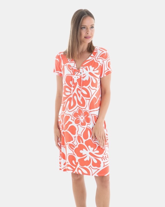 MASSANA VESTIDO  PLAYERO MUJER  M/C L257435  C.NARANJA . T.M