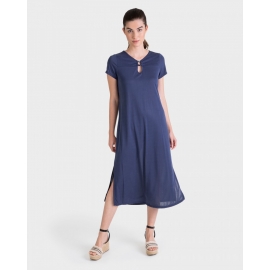 MASSANA VESTIDO M/C PLAYERA  L237419  C.AZUL T.L