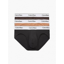 CALVIN  KLEIN  SLIP  PACK/3  MARRON/GRIS/NEGRO/  000NB3342 T.M